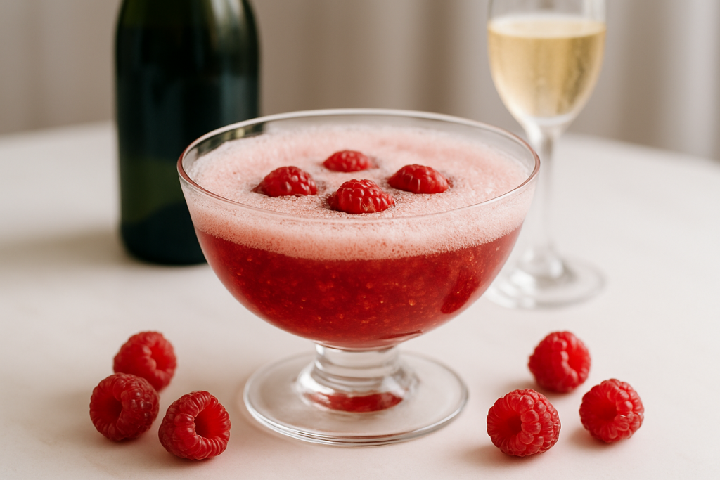 découvrez une recette facile de soupe de champagne à la framboise, parfaite pour vos apéritifs festifs. rafraîchissante et élégante, cette boisson pétillante ravira vos invités en toute simplicité !