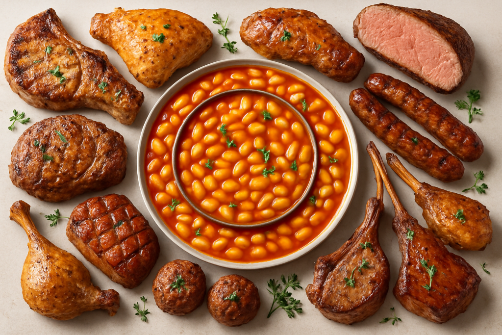 découvrez dix recettes savoureuses alliant viandes délicieuses et haricots blancs à la sauce tomate pour un repas riche en saveurs et en traditions.