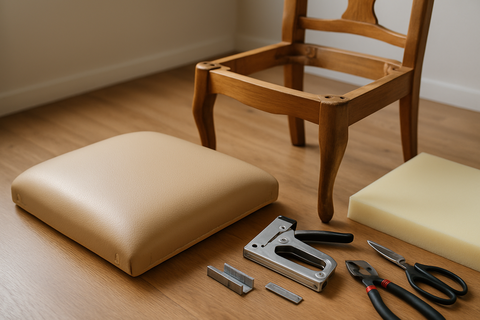 apprenez étape par étape comment refaire l'assise d'une chaise en simili cuir pour lui redonner un nouveau look élégant et moderne facilement.